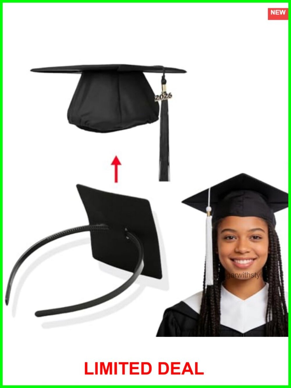 Graduation Cap Headband Anti-Slip Grad Hat Insert Hair Band Accessory